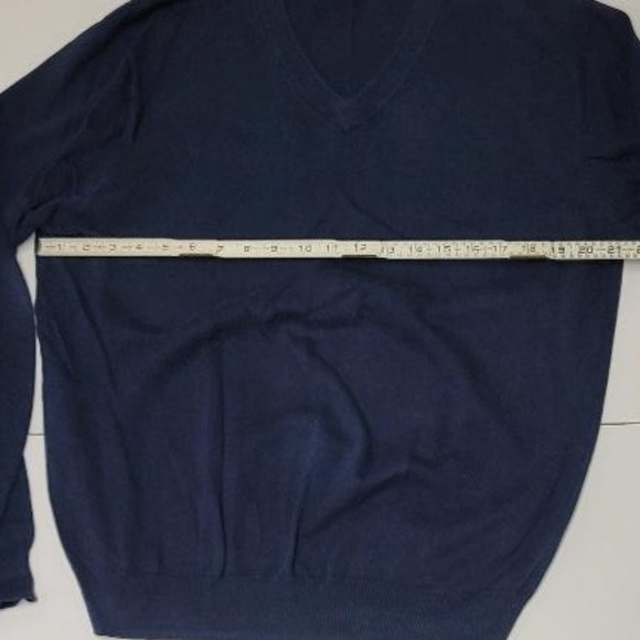 Mens John Bartlett - Concensus V-Neck Sweater -‎ Large - Blue - Picture 4 of 5